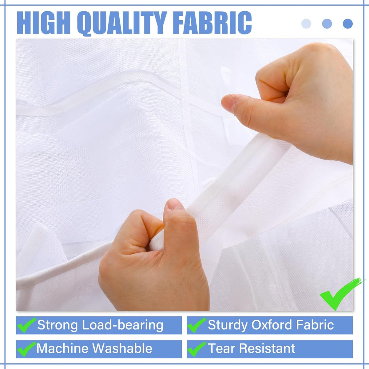 Windyun Over The Door Shoe Organizer - Large Breathable Mesh Pocket Rack | Clear White Hanging Storage for Closet