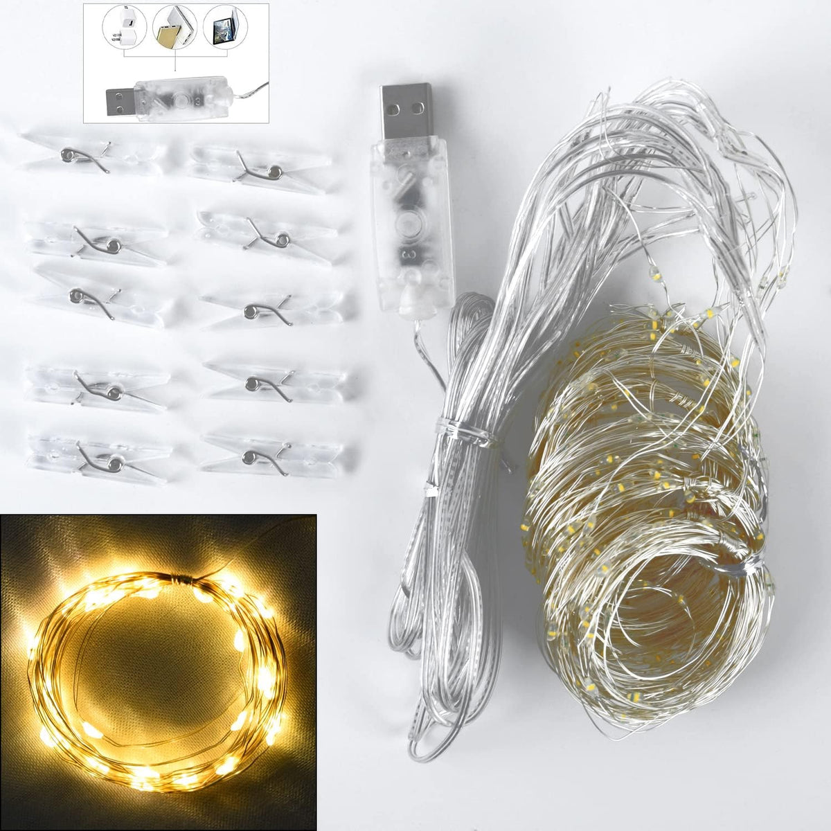 Suppromo 1010ft Decorations(2 10ft10ft) White Backdrop Curtains with Lights String for Wedding Parties Sheer Tulle