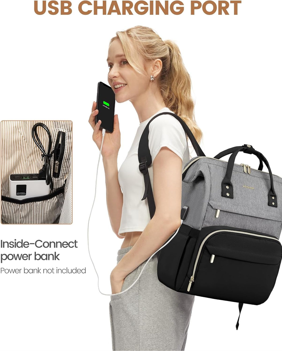 Backpack Backpacks Backpack 15.6-Inch LOVEVOOK Laptop for Women, Fashion Computer Purse, School Student Bookbag