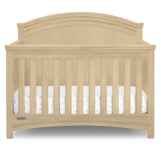 Simmons Kids SlumberTime Emma 4-in-1 Convertible Baby Crib N More - Greenguard Gold Certified, Natural Sandstone