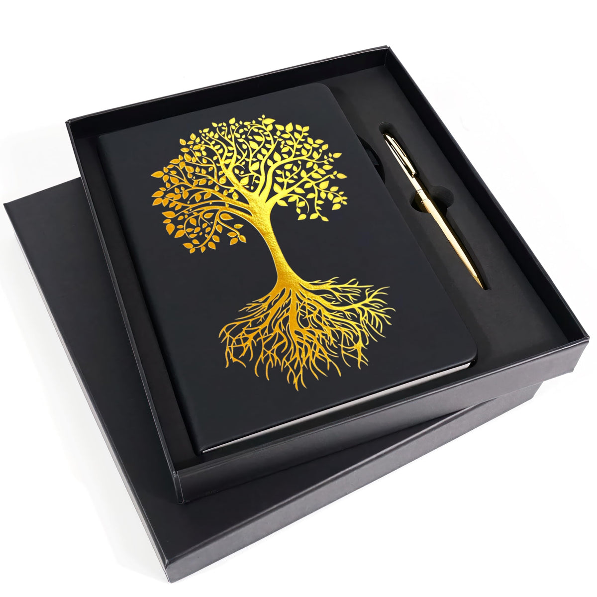 Veway Tree of Life Journal and Pen Gift Set - Vegan Leather Journal with Pen - Professional Diary for Women or Men - A5 Hardcover Fancy Notebook Gift Set - Index & 224 Lined Pages
