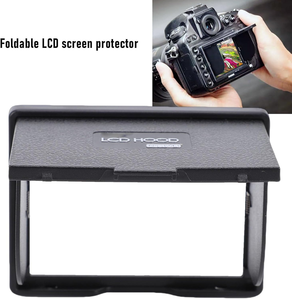 3.2in 5DIV 5DIII 1DX, T1, T2, 3D Zyyini Camera LCD Sun Shade, Wide Screen Magnet Hood Viewfinder for X X Light Blocking