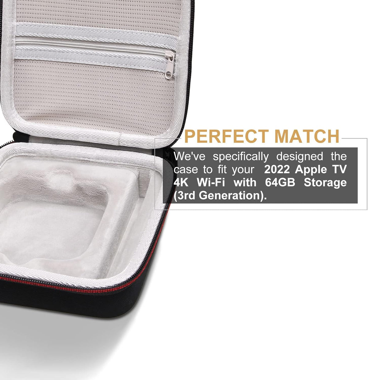 L LTGEM 2022 4K 64GB (3rd LTGEM EVA Hard Case for Apple TV WiFi with Storage Generation) - Travel - Protective Carrying