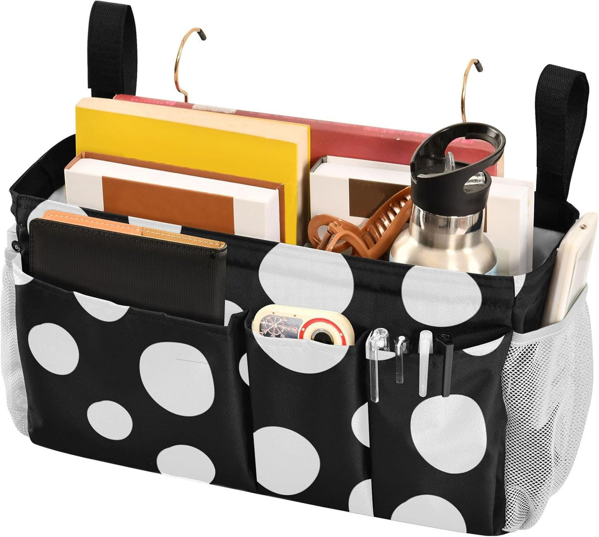 Amooorous Bedside Table Caddy Table Cabinet Storage Organizer for College Dorm Rooms Essentials, Hospital Bed