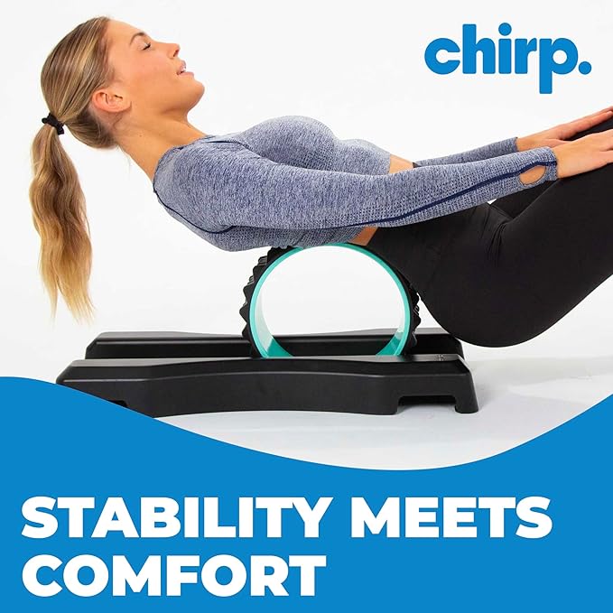 Chirp Wheel Foam Roller 3-Pack with Base ??Back Pain Relief & Massage Roller Bundle, High Density Foam Rollers for Physical Therapy, Exercise & Relaxation ??Mint ??Compatible Base Included