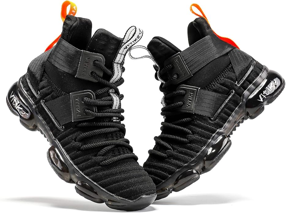 VITUOFLY Kids Basketball Shoes Boys Air Cushion Sneakers Girls Mid Top School Hoops Shoes Non-Slip Outdoor Sports Running Gym Comfortable Durable Little Kid/Big Kid