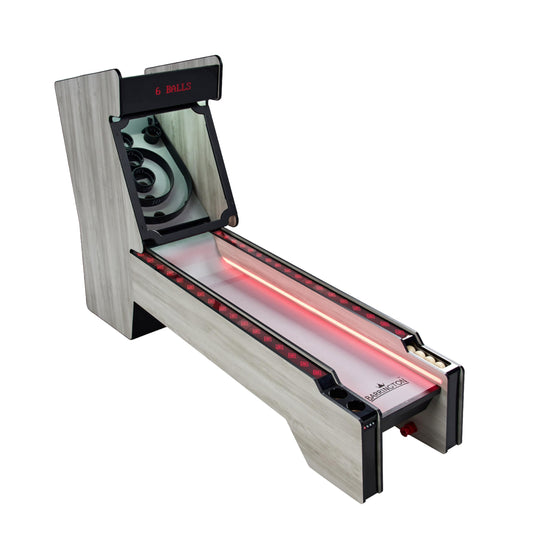 Barrington 10ft Premium Roll & Score Arcade Game, 2-Player Electronic LED Scoring, Color-Changing Ramp Lights, Sound Effects, Durable Cork Ramp, Rubber Targets, Ball Return & Cup Holders