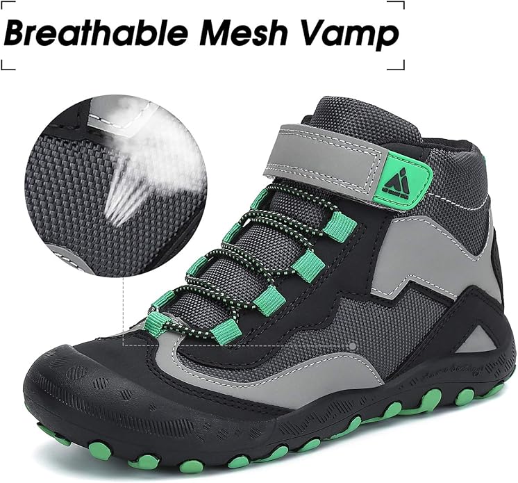 Mishansha Kids Hiking Boots Toddler Girls Boys Hiking Shoes Water-Resistant Anti-Collision Non-Slip Athletic Outdoor Trekking Boots