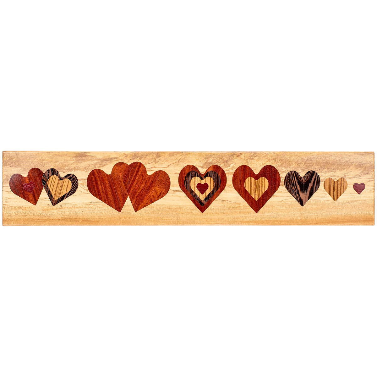 Nested Hearts 4"-1" - Acrylic Router Inlay Templates for Precise Wood Inlay Designs by Tarter Woodworking (MLIS) Multiple Layer Inlay System, Works with Router Inlay kit, Made in USA