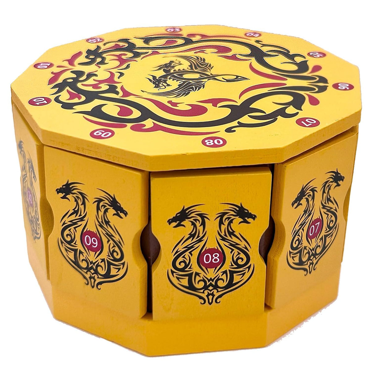 Dragons Cave Safe Secret Puzzle Box Money and Gift Card Holder in a Wood IQ challenging Lock Box with Hidden Compartments Brainteaser
