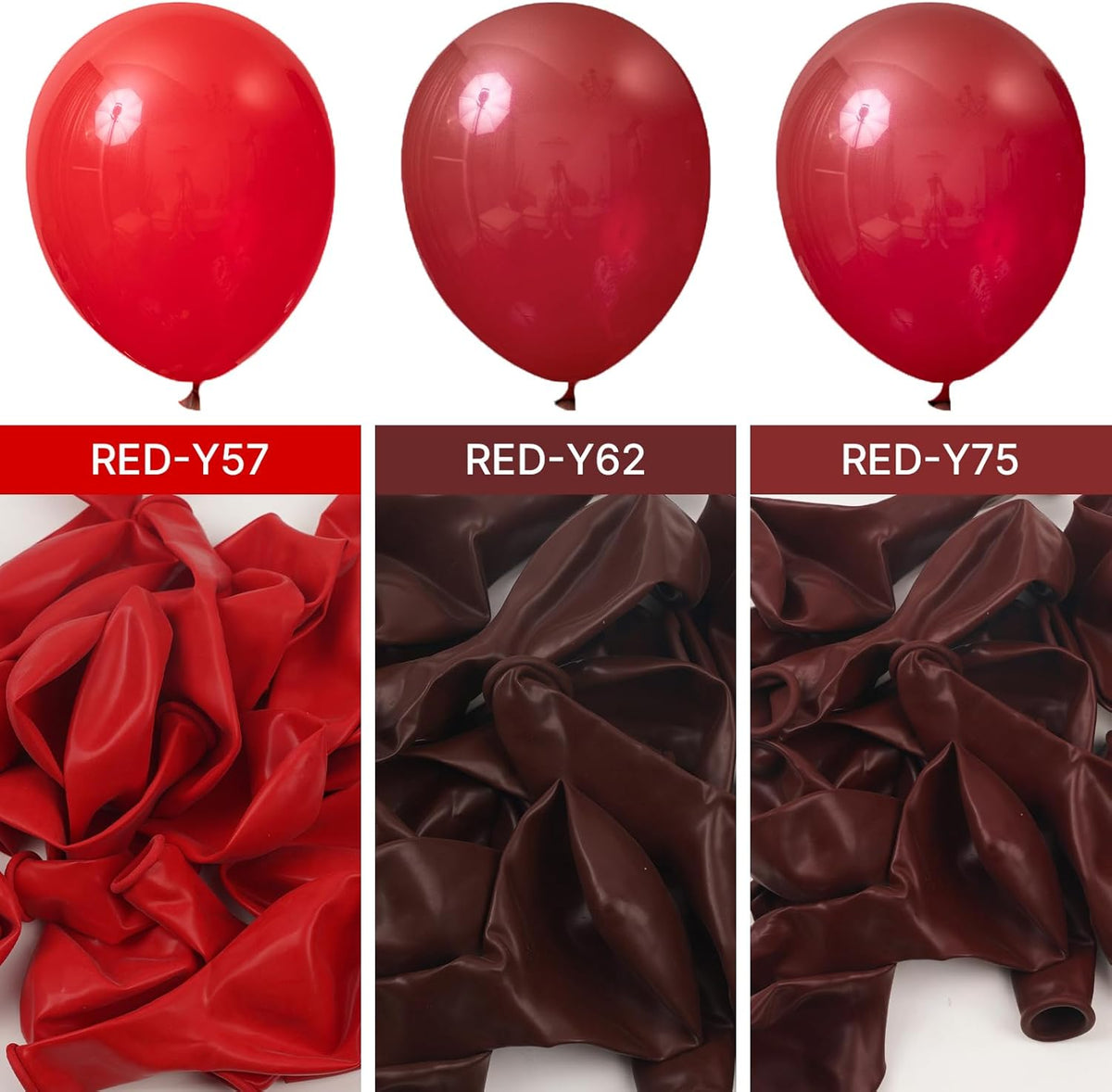 PartyWoo Burgundy Balloons - 100pcs Dark Red Balloon Arch Kit | 18", 12", 10", 5" Sizes for Celebrations