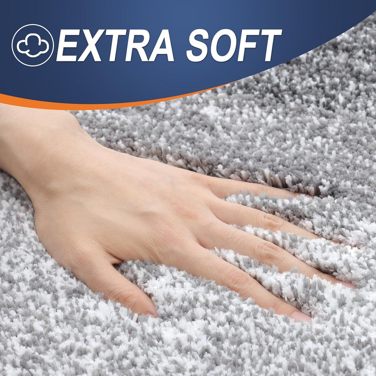 OLANLY Large Bathroom Rugs - Extra Soft Microfiber Mat 59x35 | Quick Dry & Machine Washable, Grey