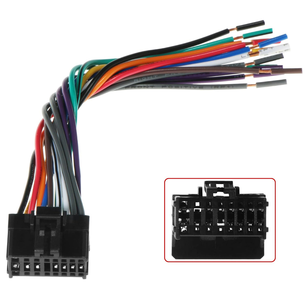 16 RDBS Pin Radio Wiring Harness Plug Fit for Pioneer CD DVD Stereo Power Speaker Wire Replacement Aftermarket