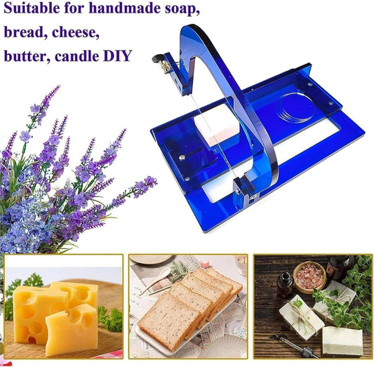 LKXNEW Precision Soap Cutter with Scale - Adjustable Acrylic Loaf Cutter for DIY Soap Making & Crafts, Ideal Handmade Soap Cutting Tool