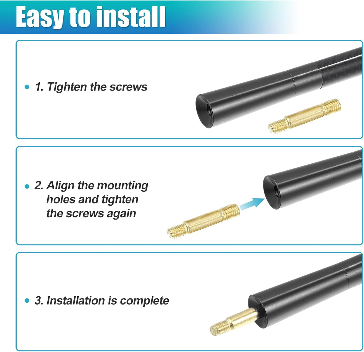 X AUTOHAUX 1 Set 12cm 4.7 Inch Universal Car AM FM Radio Signal Antenna Mast for for Jeep for Dodge for Ram for Ford