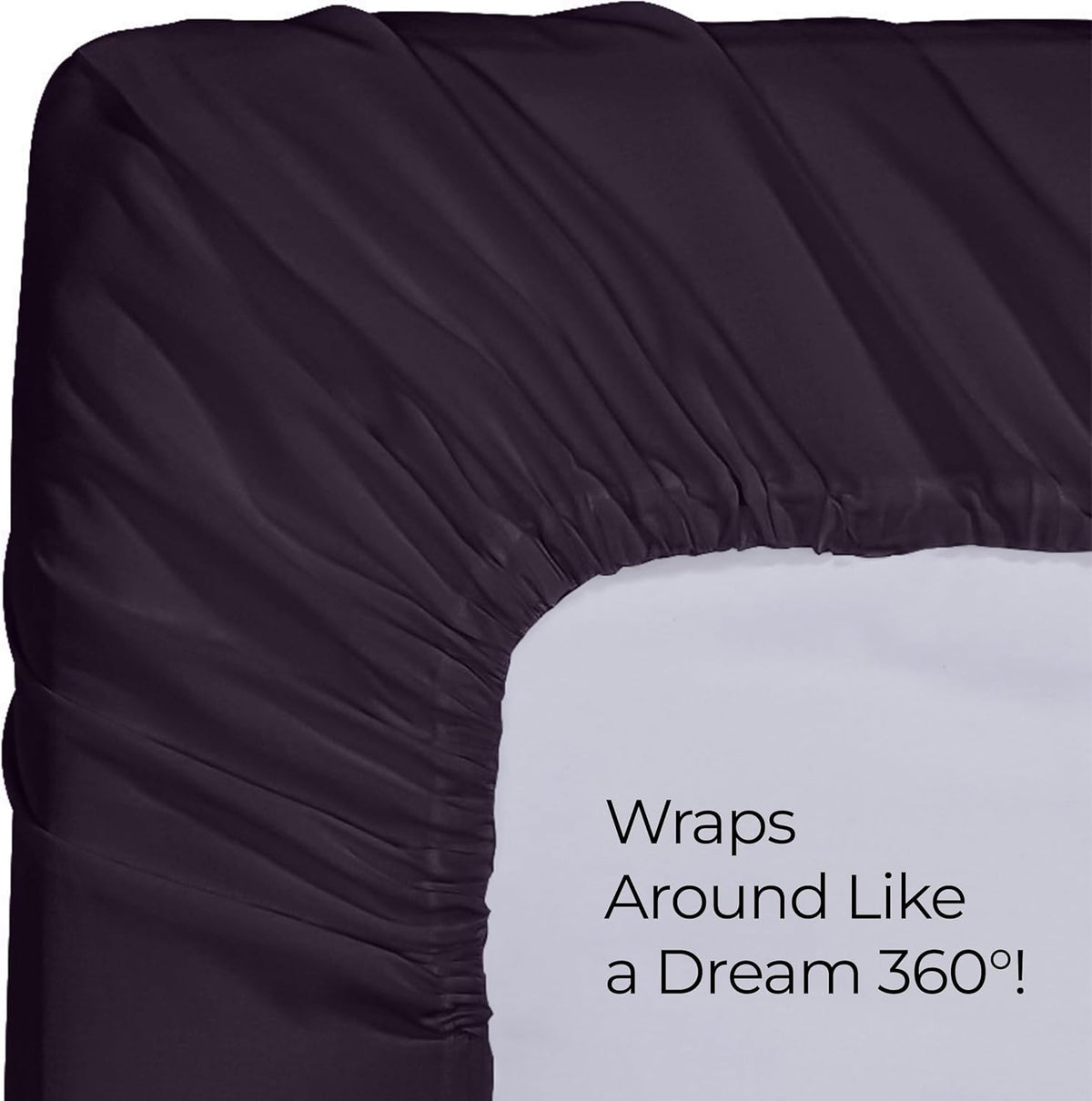 Utopia Bedding Twin Fitted Sheet - Soft Microfiber - Deep Pocket Design - Fade Resistant - Purple