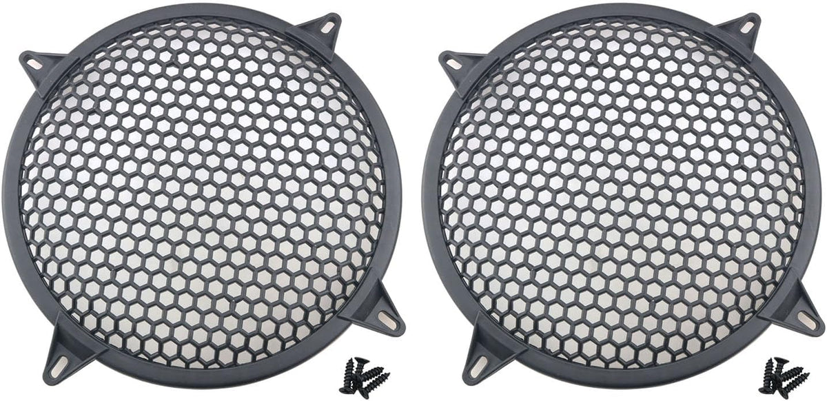 DGBRSM 2pcs 12 Inch Speaker Grille Cover ABS Mesh with Mounting Screws Plastic Mesh Cover Stage Box Exterior Mesh Cover
