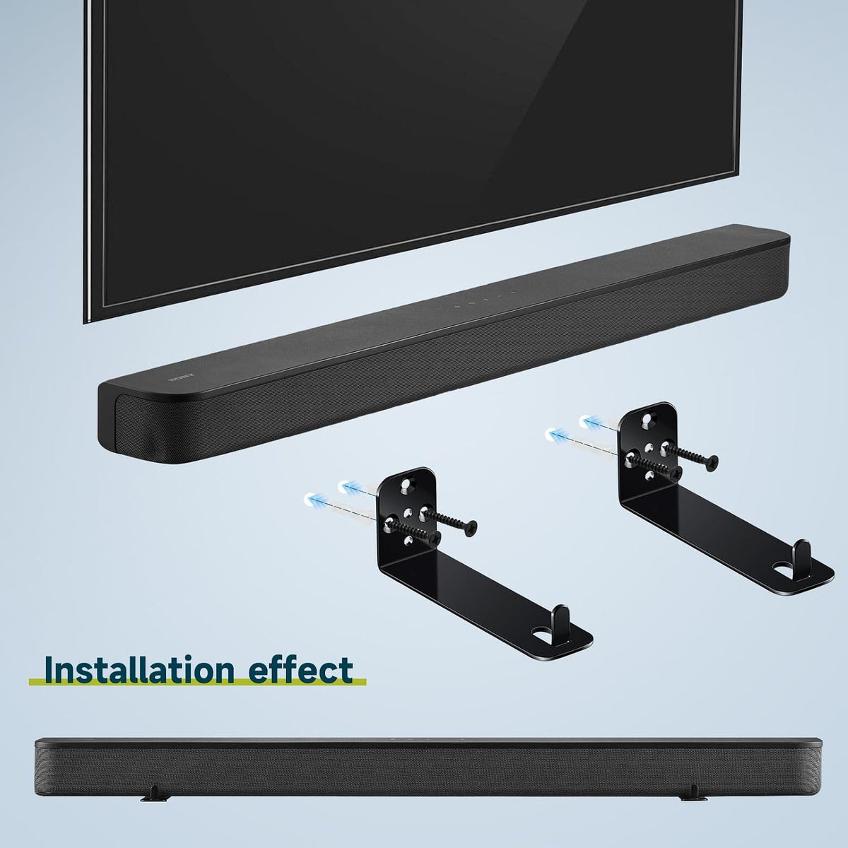 STORAGBT S400 Soundbar Wall Mount for Sony Surround Soundbar, Including a Glow in The Dark Remote Control Cover