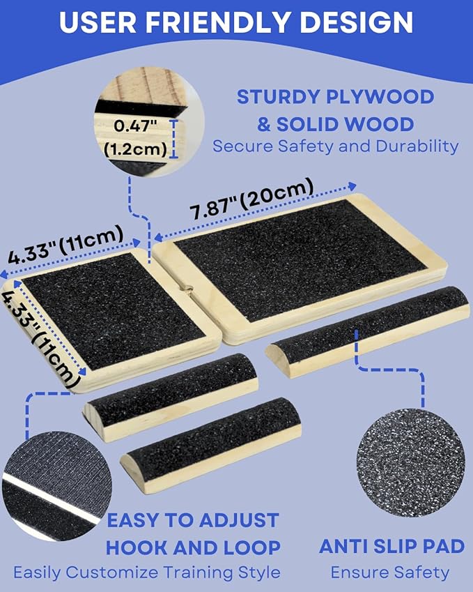 Ankle Strengthener, Single Leg Balance Board for Ankle Rehab, Foot Trainer for Mobility, Foot Stretcher for Sprained Ankle, Balancing Wobble Board, Posture Board, Arch Trainer with Brace