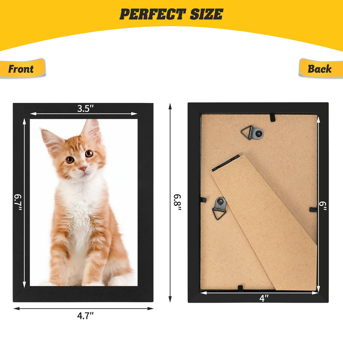 YOUKE OLA Set of 50 Picture Frame Bulk Photo Frames Wall Mounting Simple Photo Frames Multi Picture Frames for Wall or Tabletop, Black