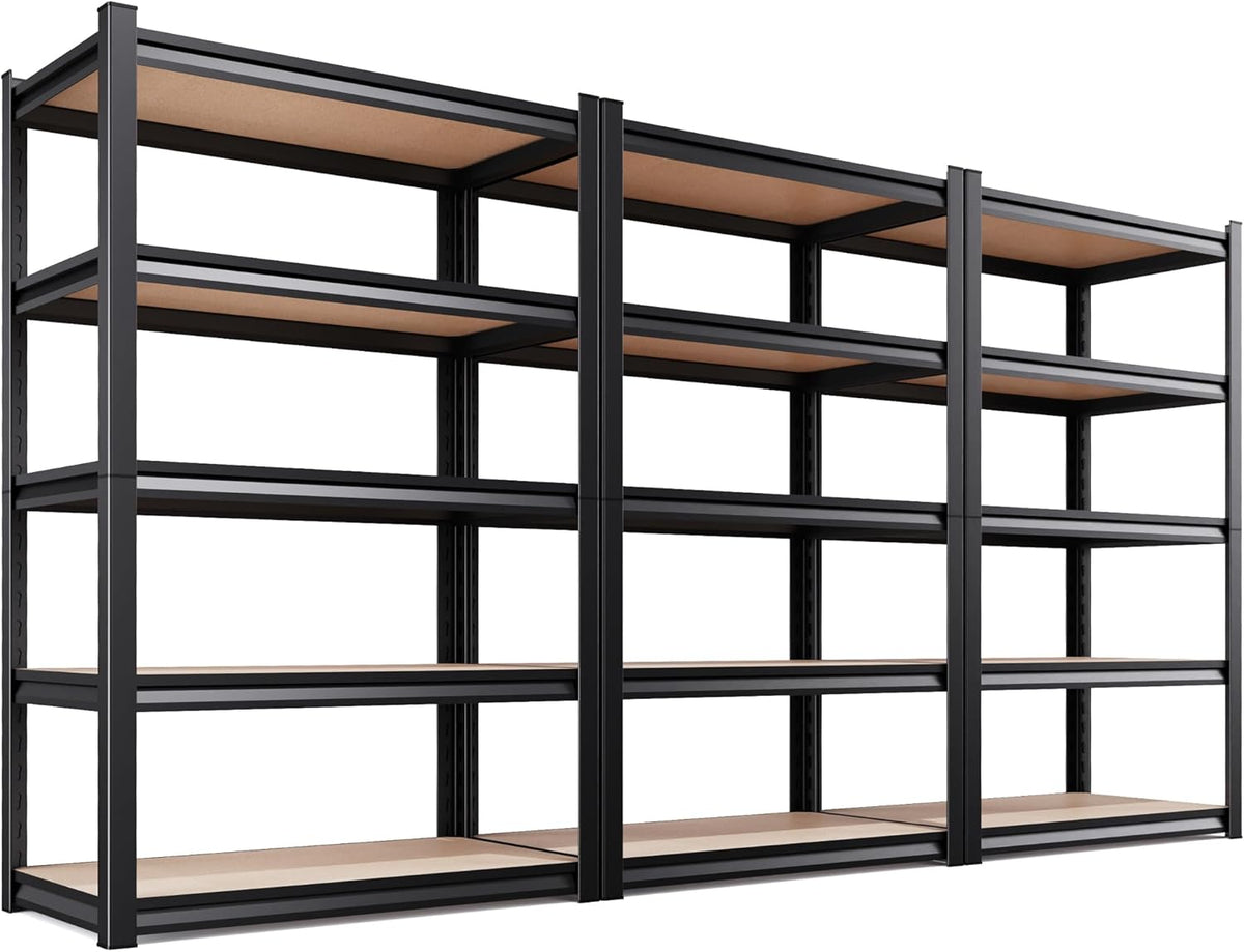 **Regine Switzerland Heavy Duty Garage Shelving - Adjustable 5-Tier Metal Storage Unit | 2050 lbs Capacity, 78"x46"x20"**