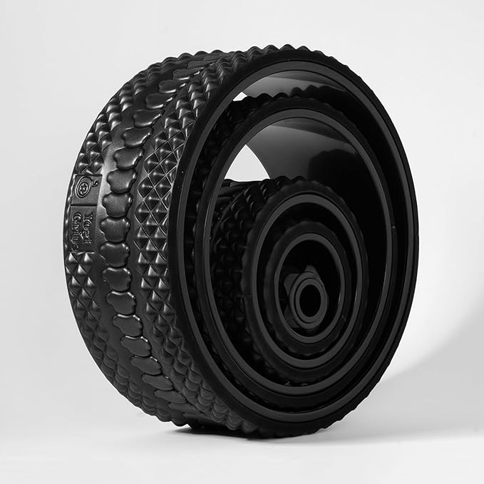 Foam Back Roller Wheel- Back Stretcher with Center Spine Cradle- Targeted Stretching, Neck & Back Pain Relief, Deep Tissue Trigger Point Muscle Massage for Physical Therapy, Pain & Exercise- Set of 5