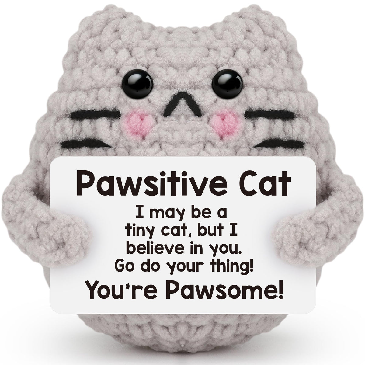 tGifGLonyi Mini Crochet Cat Gifts for Mothers Day Graduation Nurses Week 2026 Teacher Appreciation Fathers Day Teens Girl Boy Birthday Gifts for Women Men Friend Coworker Crochet Animal Cute Decor