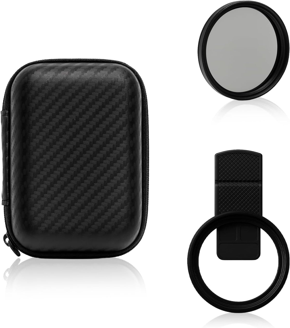 Brvlsoc 52mm 1711 Clip-On Circular Polarizer (CPL) Lens Filter Kit Professional Phone Camera Filter for iPhone