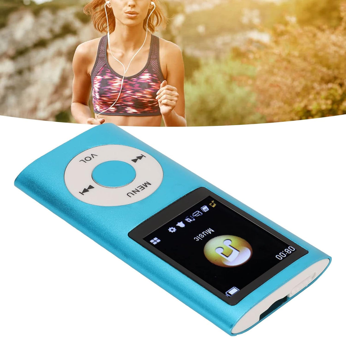 Sorandy MP3 1.8in 64GB, Player, Player with LCD Screen Mini USB Port, Slim Classic Digital Voice Recorder with FM