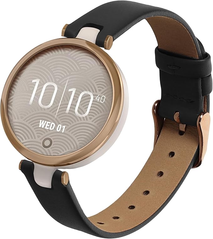 kwmobile Real Leather Watch Strap Compatible with Garmin Lily Sport - Fitness Tracker Replacement Sports Wristband with Clasp