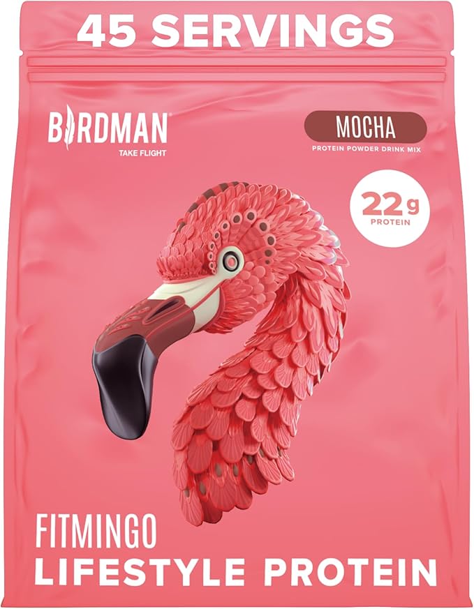 Fitmingo Vegan Protein Powder with Inositol, Collagen Boosters, Hyaluronic Acid and Vitamins | Low Carb, Dairy Free, Low Calorie | 22g Plant Based Mocha Protein Powder with Myo-Inositol