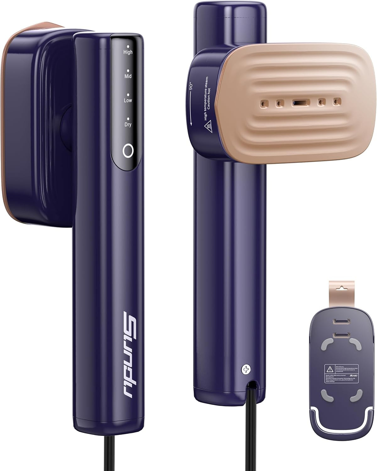 Skiennix Portable Clothes Steamer - 1200W Fast Heating, 20 Min Continuous Steam, 100ml Tank | Travel & Home Use (Blue)