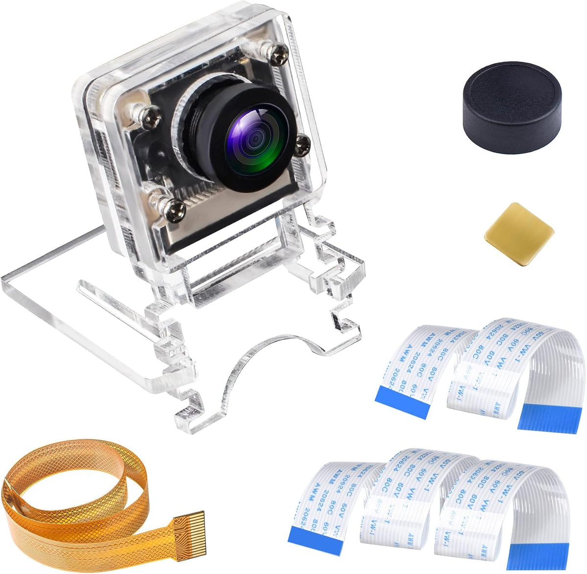 Smraza 5 1080p OV5647 4 3 3 2 Camera Module Megapixels Sensor, Adjustable Focus Wide Angle Fish-Eye Lens Webcam