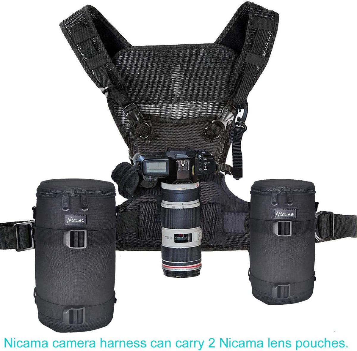 LB3 100-400mm 100-500 70-200 180mm 600 70-300mm 90mm 70-200mm Nicama Deluxe Water-Resistant Camera Lens Pouch Case