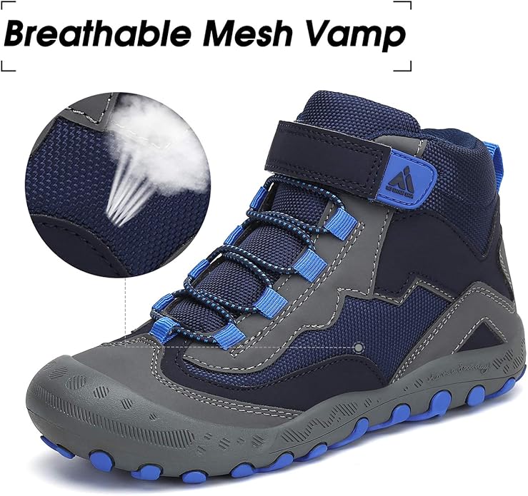 Mishansha Kids Hiking Boots Toddler Girls Boys Hiking Shoes Water-Resistant Anti-Collision Non-Slip Athletic Outdoor Trekking Boots