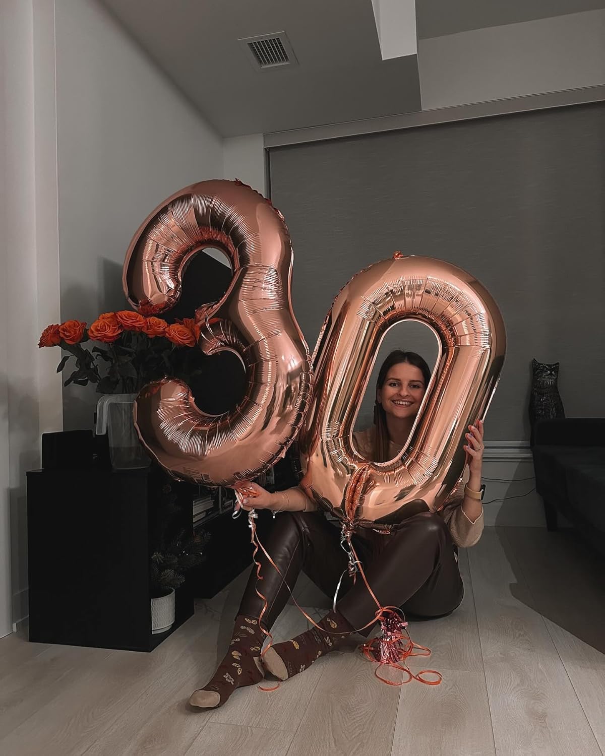 Rose Gold Number Balloons by [Brand Name] - 40 Inch 0 Balloon for Birthday Party Decorations | Perfect for All Ages