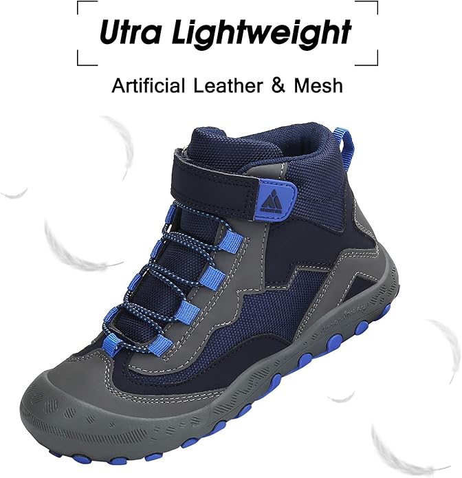 Mishansha Kids Hiking Boots Toddler Girls Boys Hiking Shoes Water-Resistant Anti-Collision Non-Slip Athletic Outdoor Trekking Boots