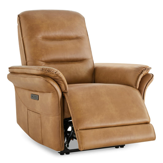 KISLOT Power Recliner Chair with Adjustable Headrest and Footrest, Dual Motor Leather Reclining Chair with USB/Type-C Charging, Zero Gravity Modern Electric Recliner for Adults Living Room Bedroom