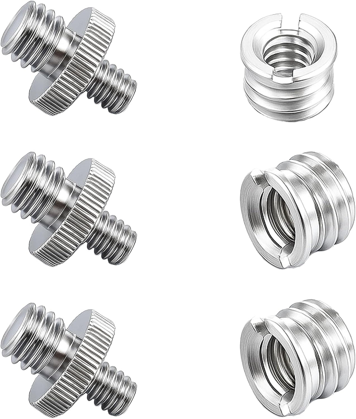 Xelsluthe 6 1/4 Inch 3/8 Inch 3/8 1/4 Pcs Tripod Adapter, to Tripod Adapter with to Mount Screws for Camera Monopod