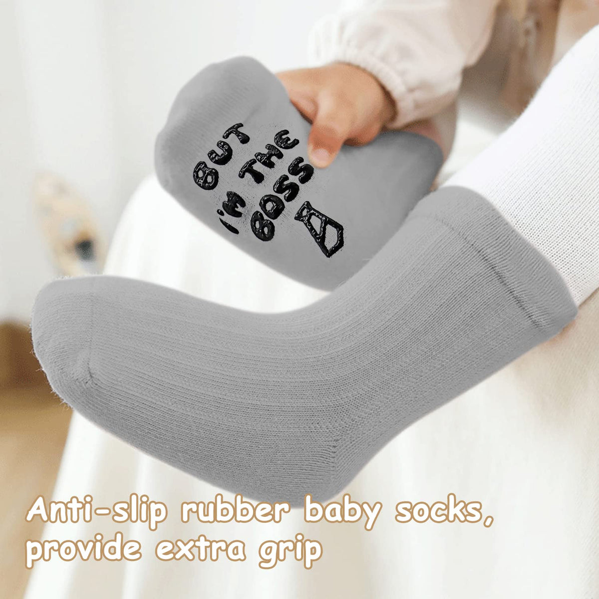 Fvntuey Baby Shower Gifts, Baby Boy Gifts Basket Includes Newborn Blanket Baby Lovey Security Blanket Wooden Rattle Toy, Funny Baby Bibs Socks & Greeting Card - Baby Gift Set Newborn Shower Basket
