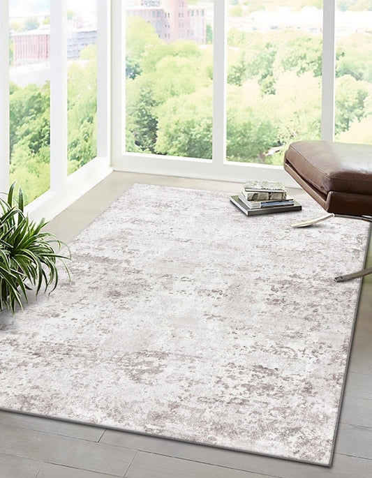 Unique Loom Eos Collection Area Rug - Borealis (10' x 13' Rectangle, Stone Gray/ Ivory)