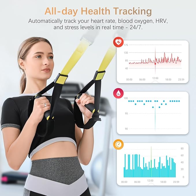 Fit Ring, Smart Health Rings for Women Men with Heart Rate,Blood Oxygen,HRV,Stress Level, Sleep Monitor, Step Tracker, No Subscription Fee, IP68 Waterproof Smart Ring for iphone &Android (Silver, 9#)