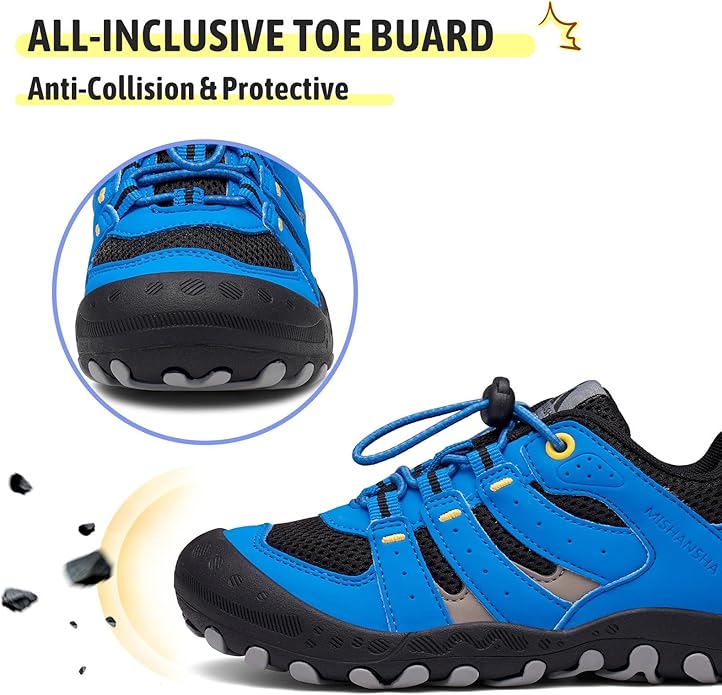 Mishansha Kids Hiking Boots Toddler Girls Boys Hiking Shoes Water-Resistant Anti-Collision Non-Slip Athletic Outdoor Trekking Boots