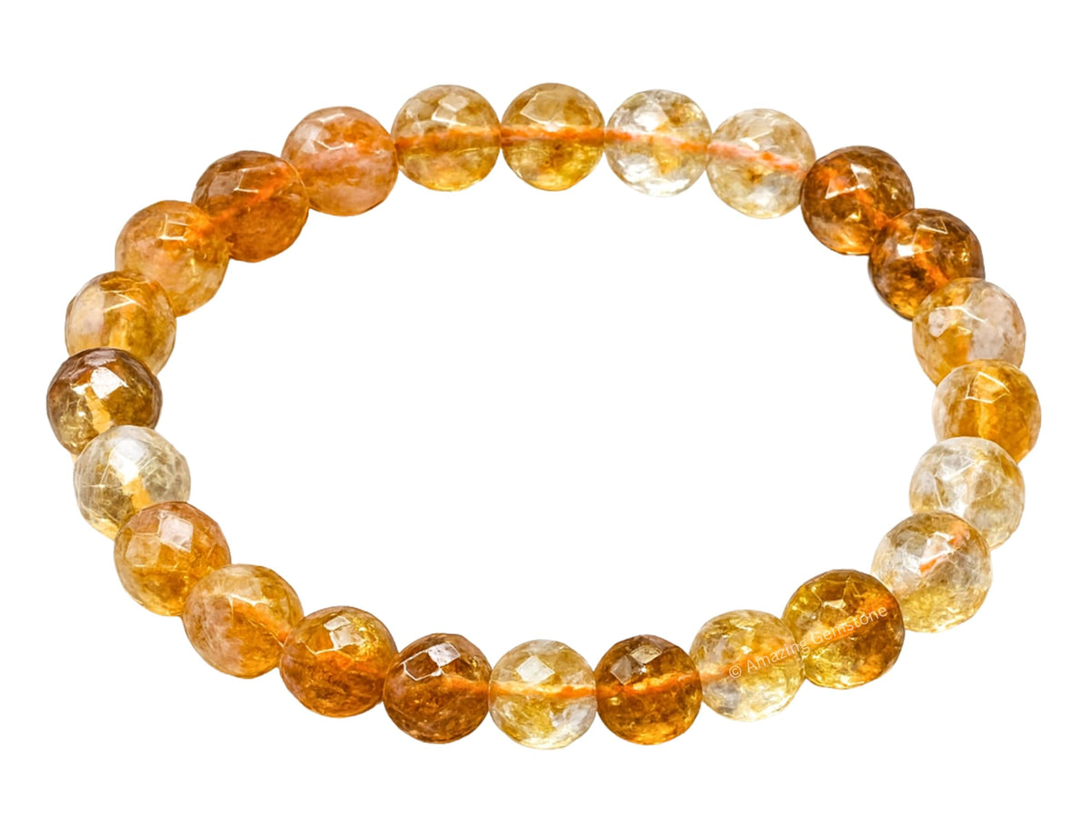 Amazing Gemstone Citrine Bracelet for Women - Chakra Mens Bracelet Protection Crystals and Healing Stones - Blessing Bracelet Spiritual Meditation Gift Christmas Stocking Stuffers