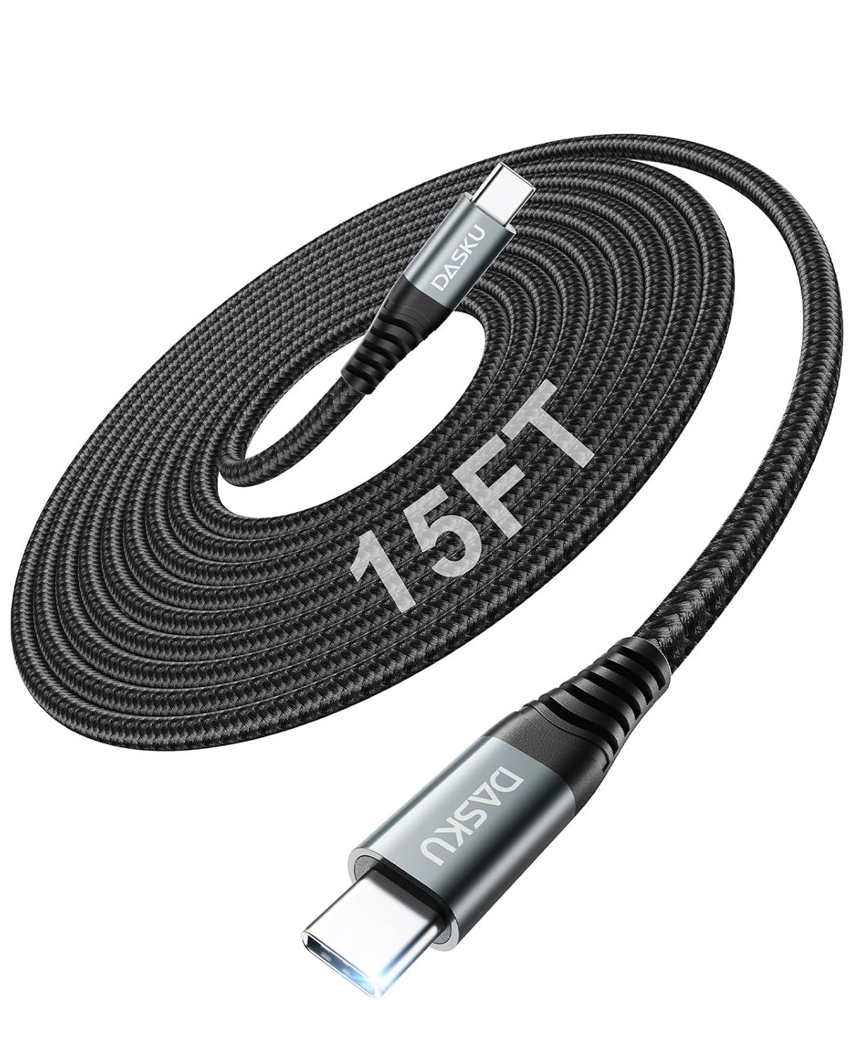 15FT 100W 1Pack, 17/16/15/Pro S23/Switch/More USB C to C Cable Extra Long USB C Cable Fast Charging,USB C to USB C