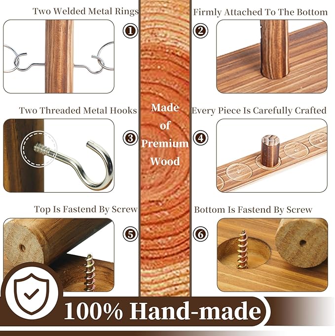 Ring toss Game, Large Base Hook and Ring Game, Hook and Ring Throwing Game for Adults Kids, Family-Friendly Indoor Holiday Fun or Outdoor Patio Games