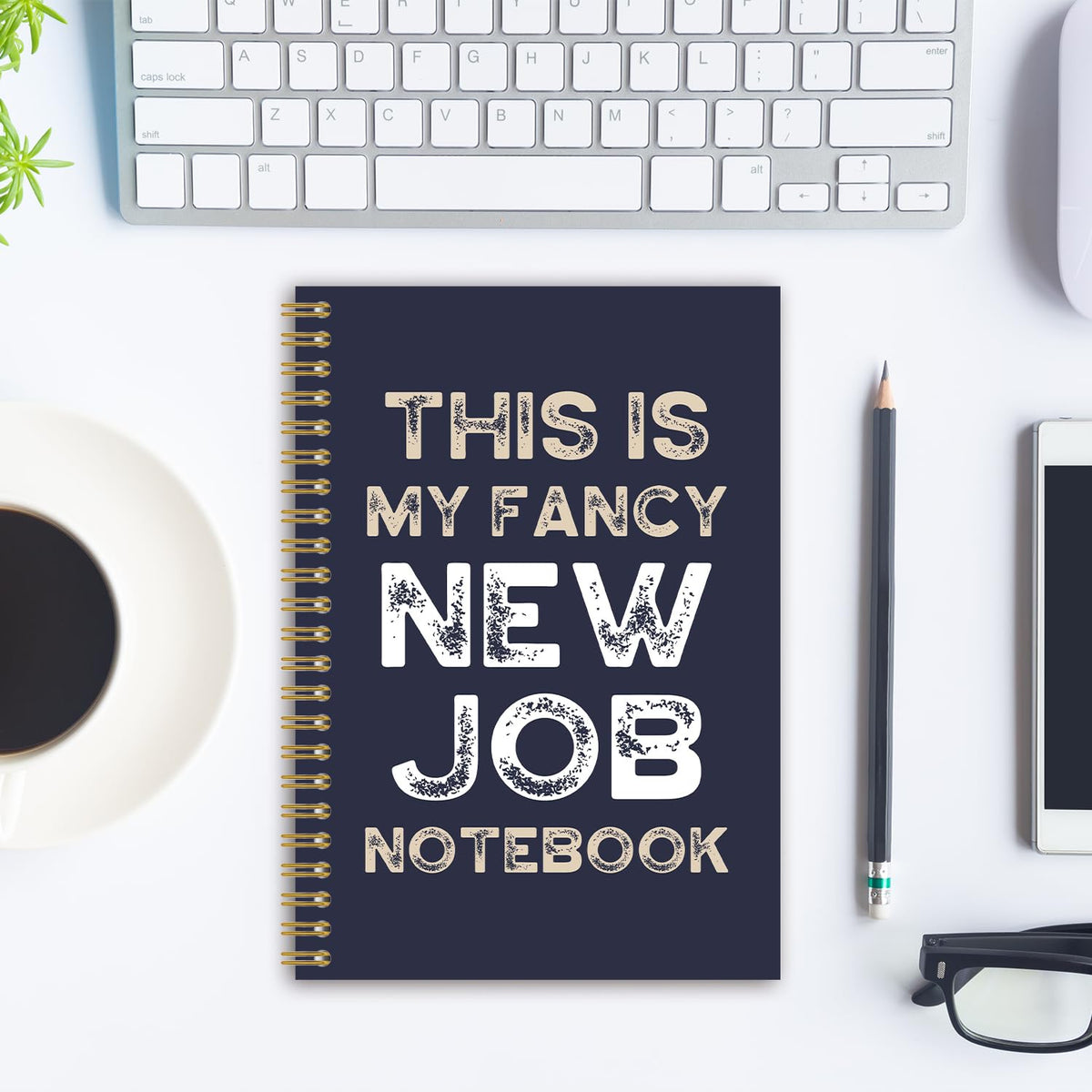 BEHIFL New Job Gifts Spiral Notebook, Farewell Leaving Goodbye Gifts for Coworkers Journal, Work Notebook for Note Taking, This Is My Fancy New Job Journal for Writing, 5.5x8.3 Inches