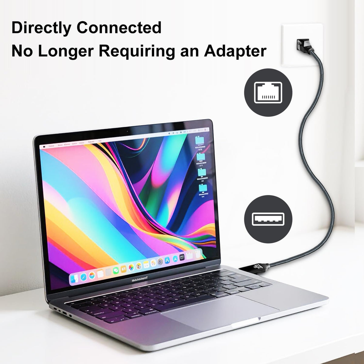 Jelly Tang 30Ft,USB 3.0 RJ45 Linux(30Ft/10M) USB to Ethernet Cable Male to Serial Adapter Directly Connected