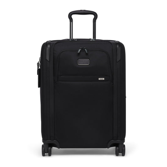 TUMI - Alpha Large Dual Access Expandable 4-Wheeled Carry-On Luggage - Zipper Expansion - Durable and Lightweight Travel Suitcase - TSA Lock Tracer - Black
