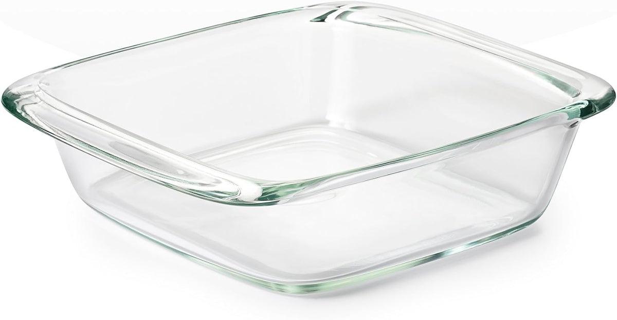 OXO Good Grips Glass Baking Dish Set - Freezer-to-Oven Safe, 3 Qt & 2 Qt with Lids | Clear, 9 x 13 & 8 x 8